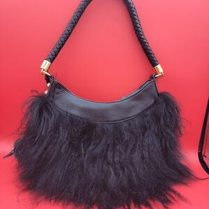 FROSTING By Mary Norton Black Alpaca Hand Bag